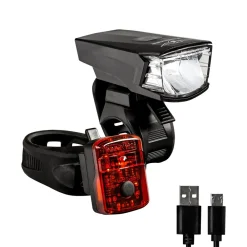 ZA.K.15 LED Beleuchtungsset StVZO Fahrradlicht Fahrrad Lampe Set Beleuchtung Fahrrad Akku Lampenset ^ Zündapp Best