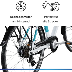 Z807 E Bike 28 Zoll Trekkingrad 7 Gang Elektrofahrrad StVZO 155 - 185 cm Pedelec Elektro Trekking Fahrrad ^ Zündapp