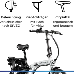 Z120 20 Zoll E Bike Elektro Bike Pedelec Faltrad E Klapprad E Fahrräder leichte Ebikes 20" Urban E Bikes Stadtrad ^ Zündapp Discount