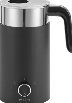 Zwilling 1010479 Enfinigy Milchaufschäumer (0,4 Liter, 600 Watt, Kunststoff/Edelstahl, Schwarz, geeignet für pflanzliche Milch-Alternativen, 2 Aufsätze, heiße und kalte Getränke) Outlet